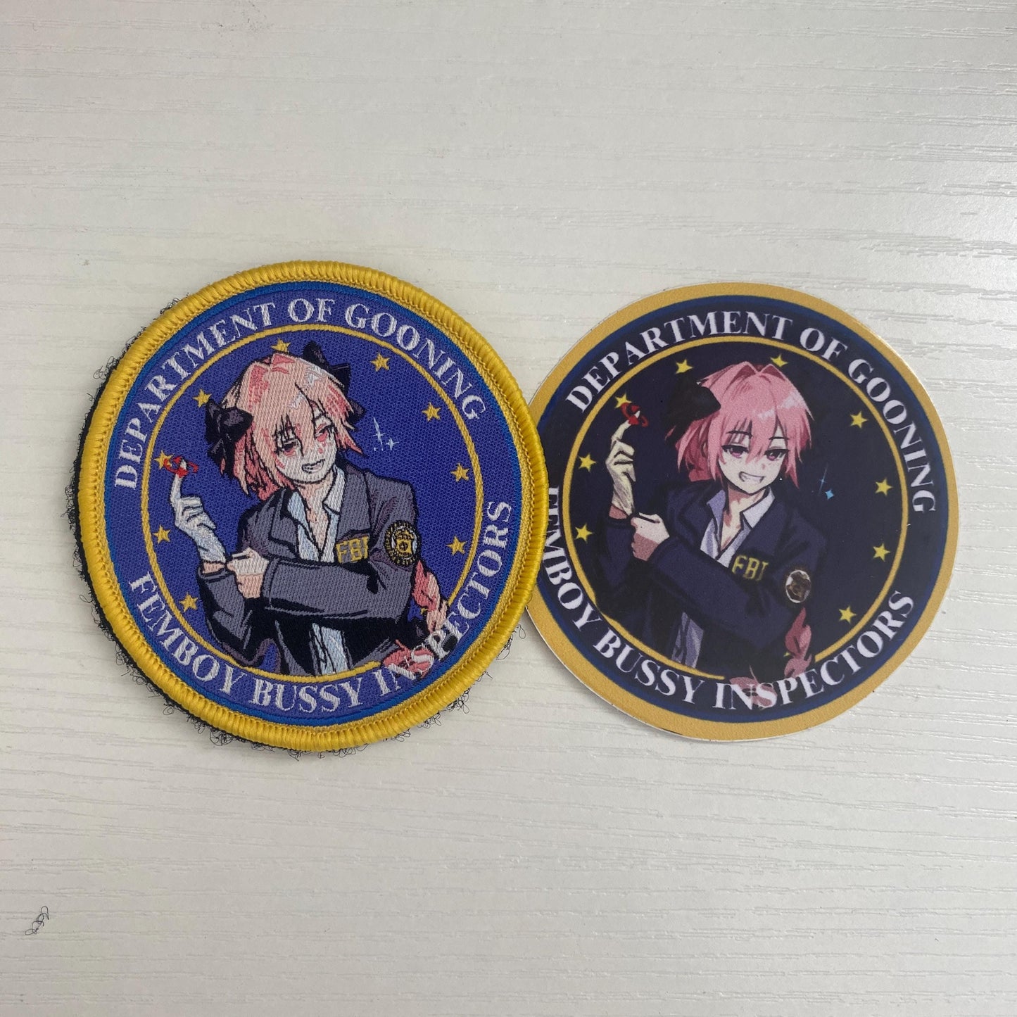 Anime Velcro Patch - FBI - Femboy Bussy Inspectors