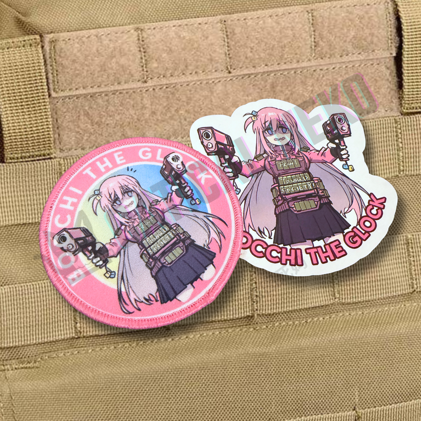 Anime Morale Patch - Bocchi the Glock - Front Toward Society