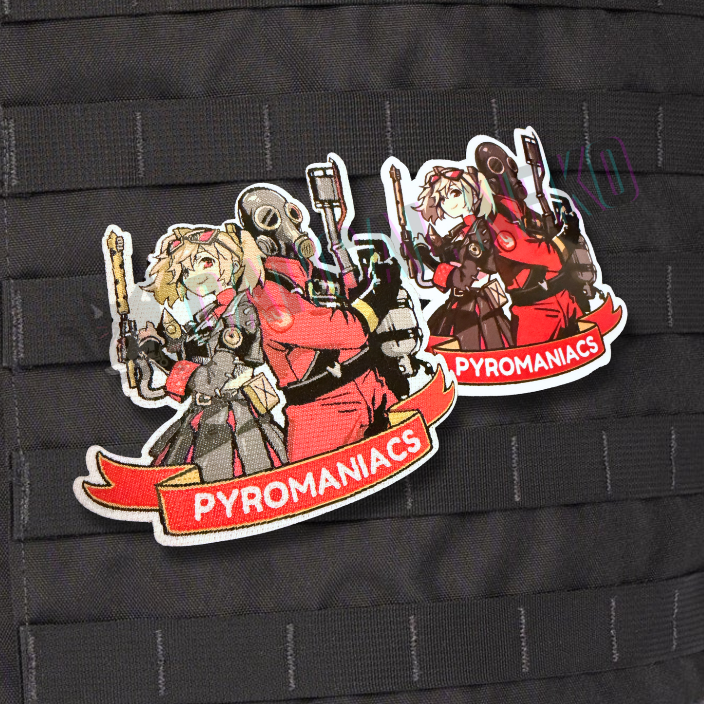 Anime Morale Patch - Burince & Pyro - Zenless Zone Zero x TF2 - Pyromaniacs