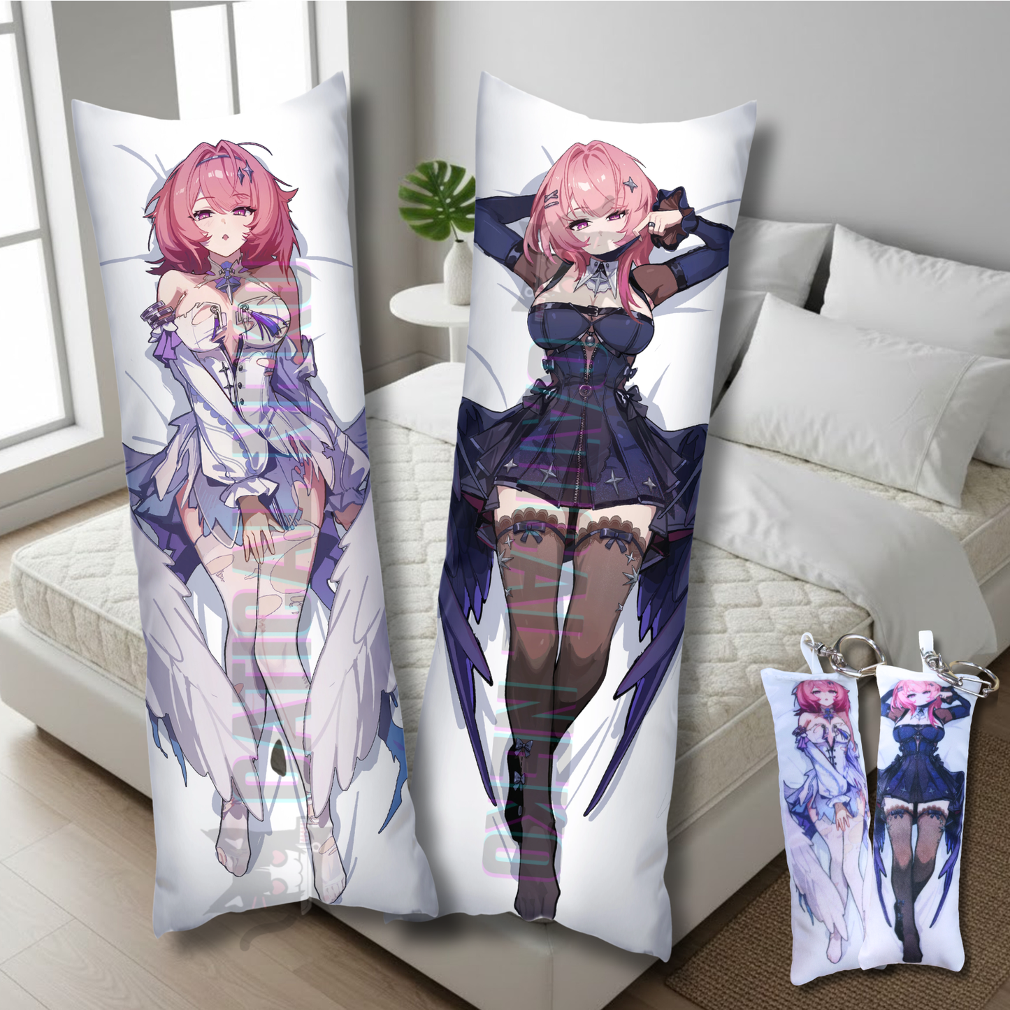 Mini Remielle Dakimakura Keychain: Zenless Zone Zero Body Pillow Charm