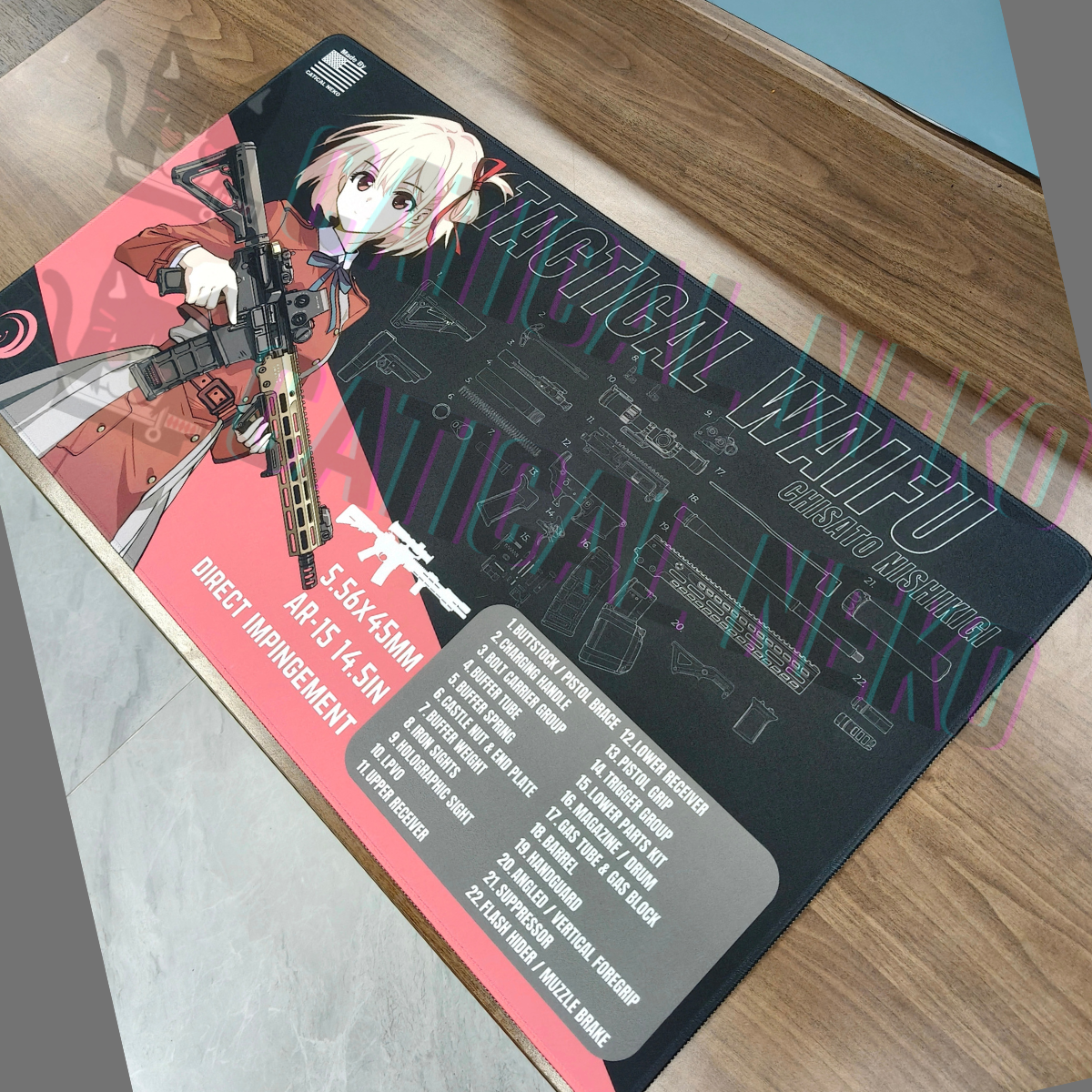 Anime Desk Mat - Tactical Waifu - Chisato