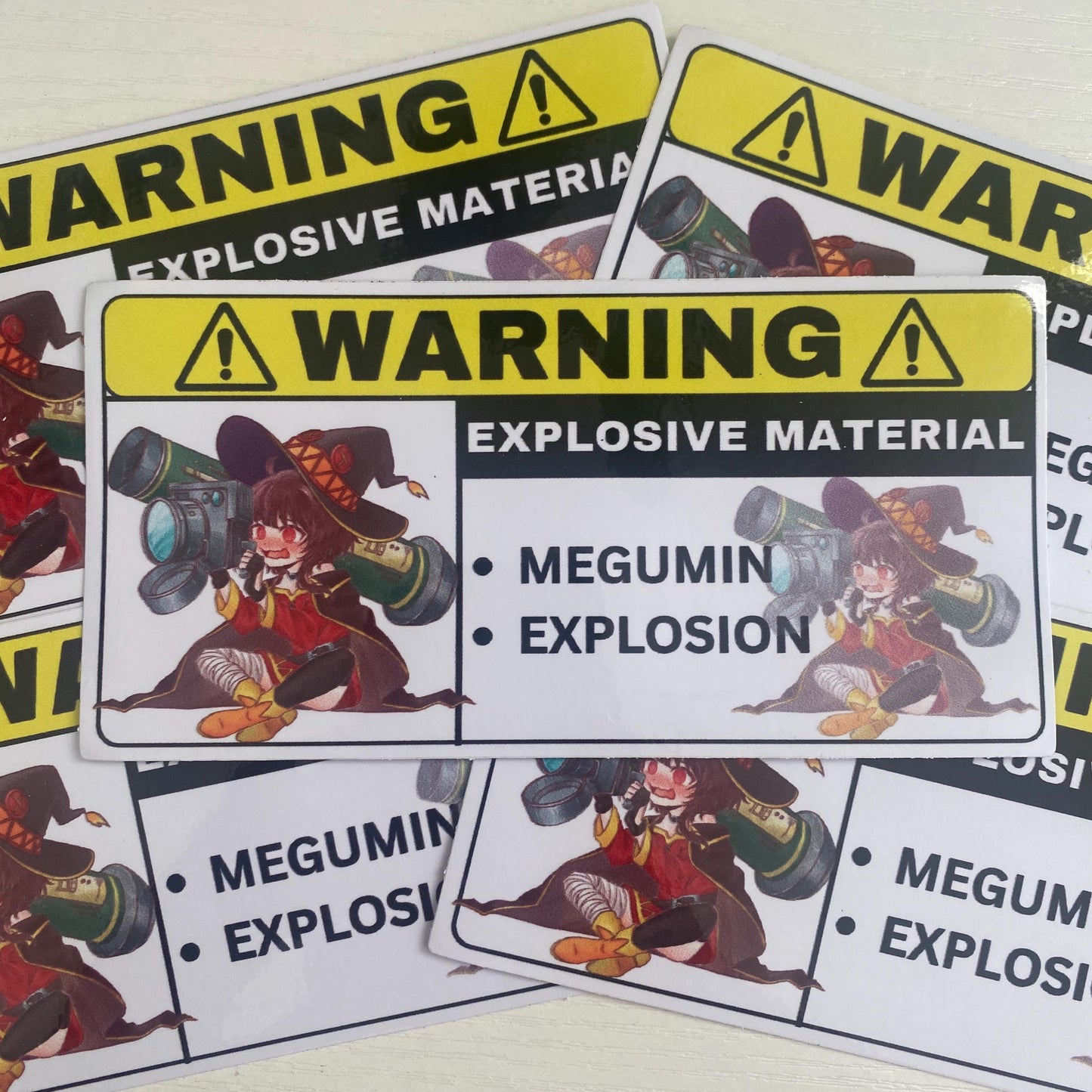 Anime Warning Sign Decal Sticker - Megumin - Konosuba