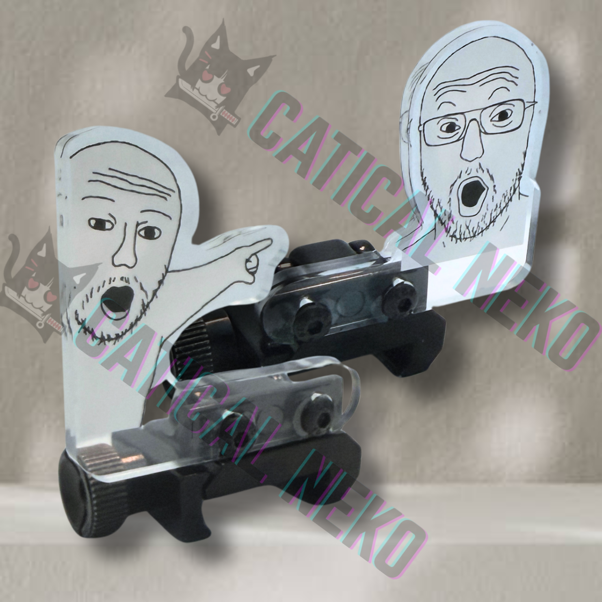 Parody Sights - Wojak/Soyjak Front & Rear Sights Combo