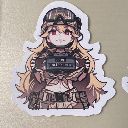 Custom Anime Stickers - Front Towards Enemy - Claymore - Desert Storm