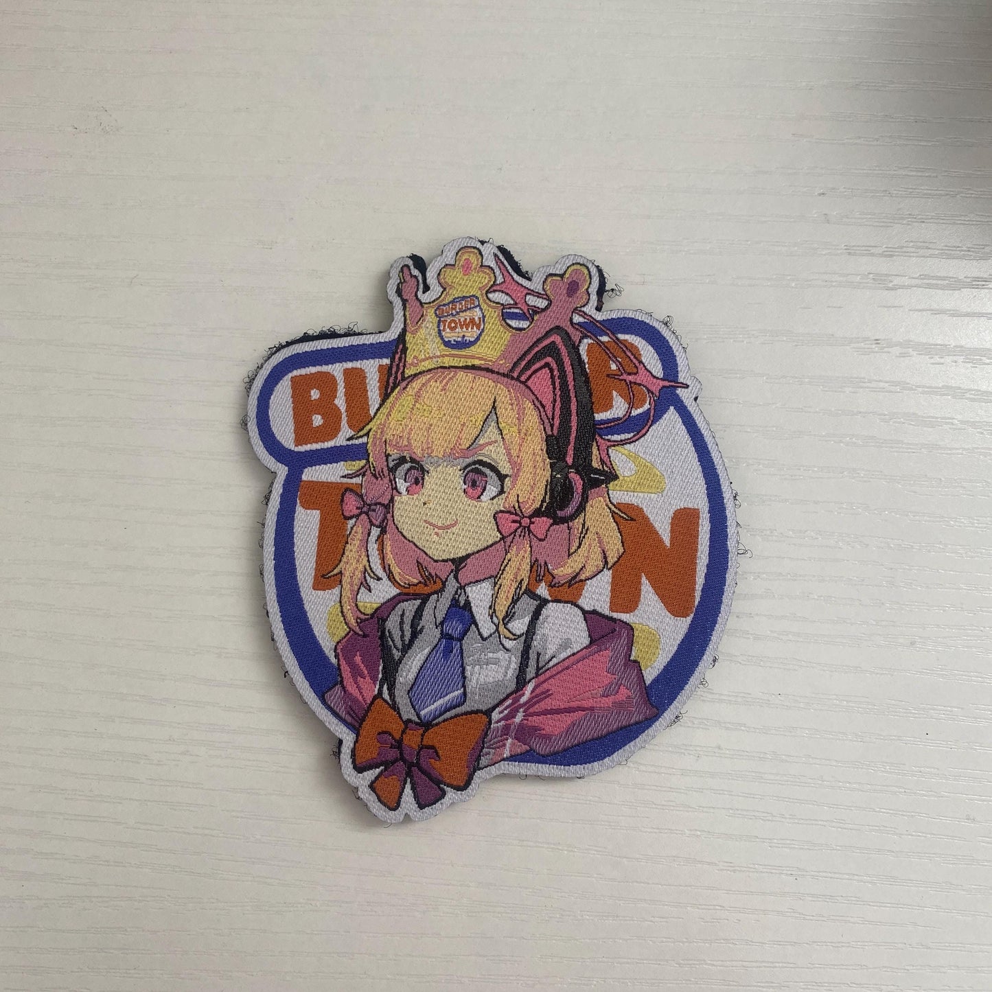 Anime Velcro Patch - Momoi Burger King Parody - Blue Archive