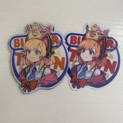 Blue Archive Momoi Burger King Parody Sticker - Waterproof Anime Decal