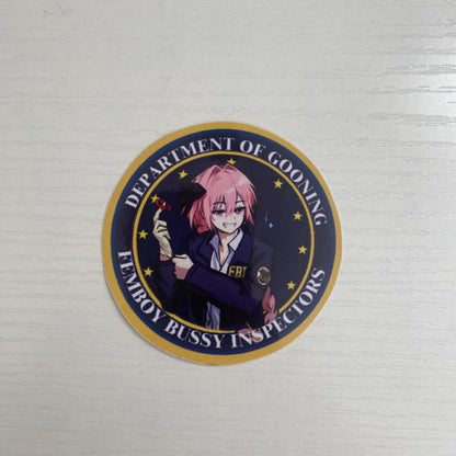 Anime Velcro Patch - FBI - Femboy Bussy Inspectors