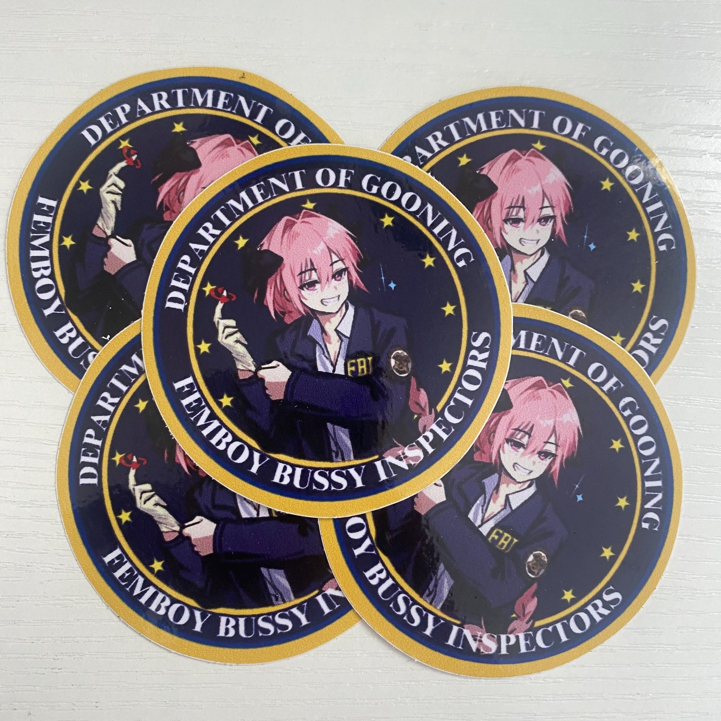 Anime Velcro Patch - FBI - Femboy Bussy Inspectors