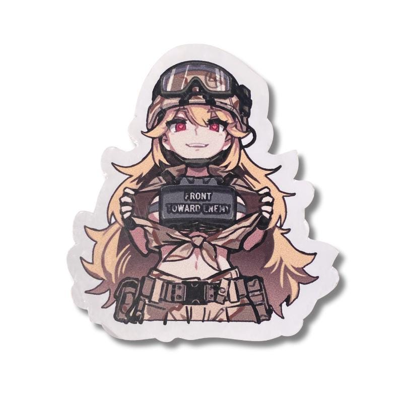 Custom Anime Stickers - Front Towards Enemy - Claymore - Desert Storm