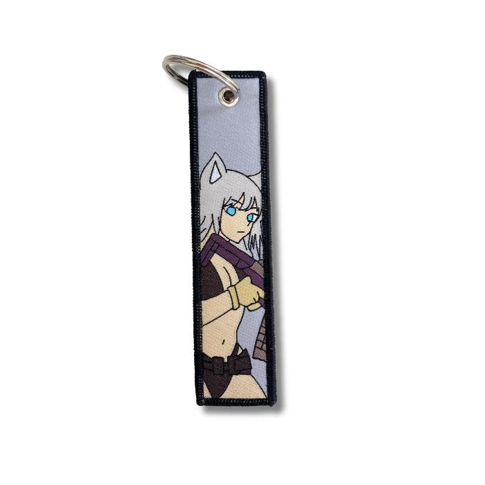 Anime Woven Embroidered Jet Tag Keychain Charm - Wolf 223 Rem