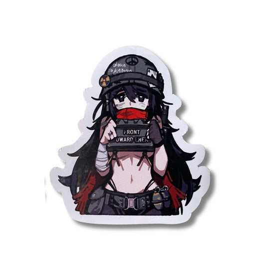 Custom Anime Stickers - Front Towards Enemy - Claymore - Vietnam War