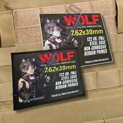 Wolf 7.62x39 Custom Anime Sticker Decal