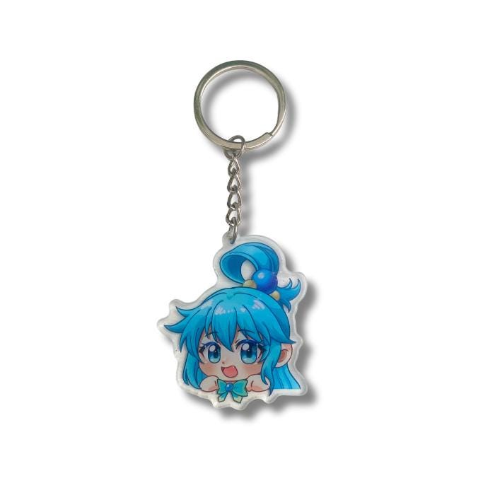Anime Acrylic Keychain Charms - Konosuba Collection - Megumin - Aqua - Darkness - Kazuma