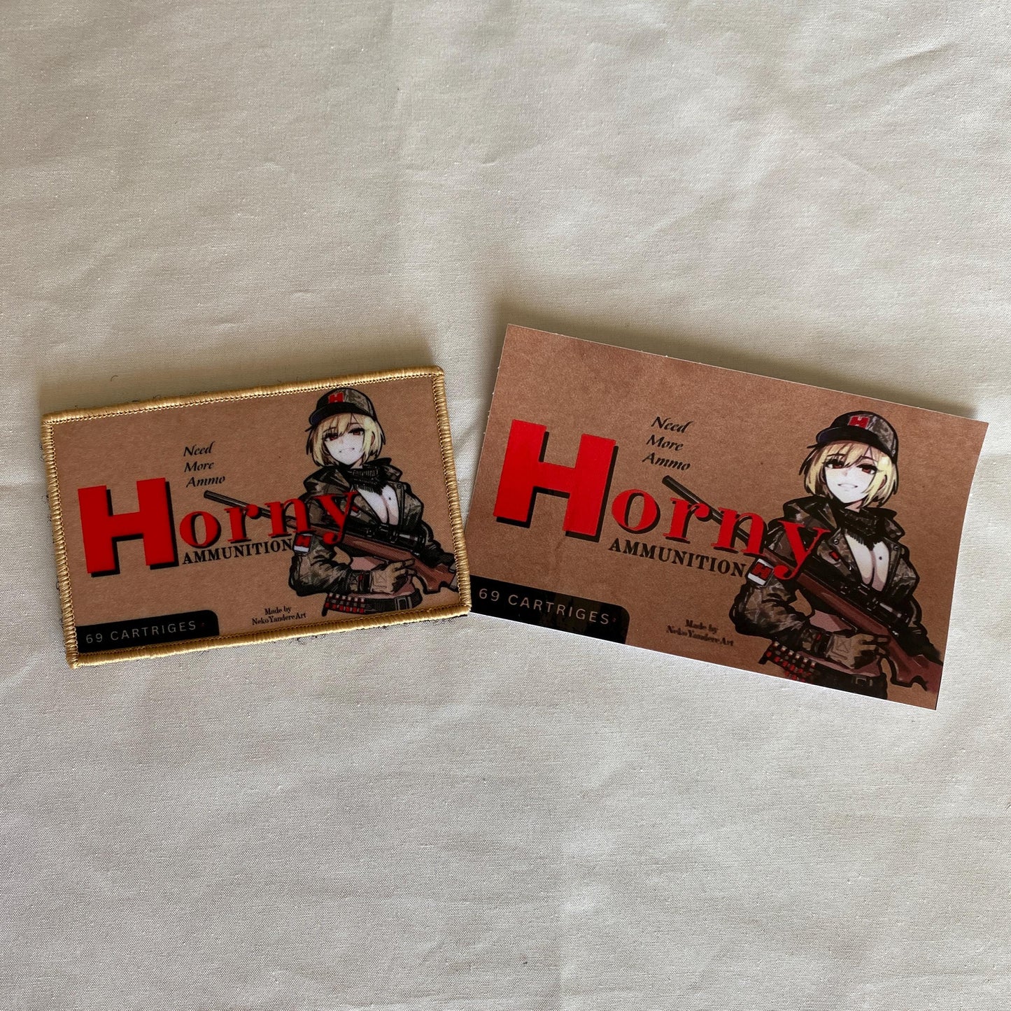 Horny Ammo Custom Anime Stickers for Car / Laptop / Airsoft //Waterproof Anime Decal