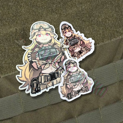 Anime Plush Keychain Charm - Front Towards Enemy - Claymore - Desert Storm