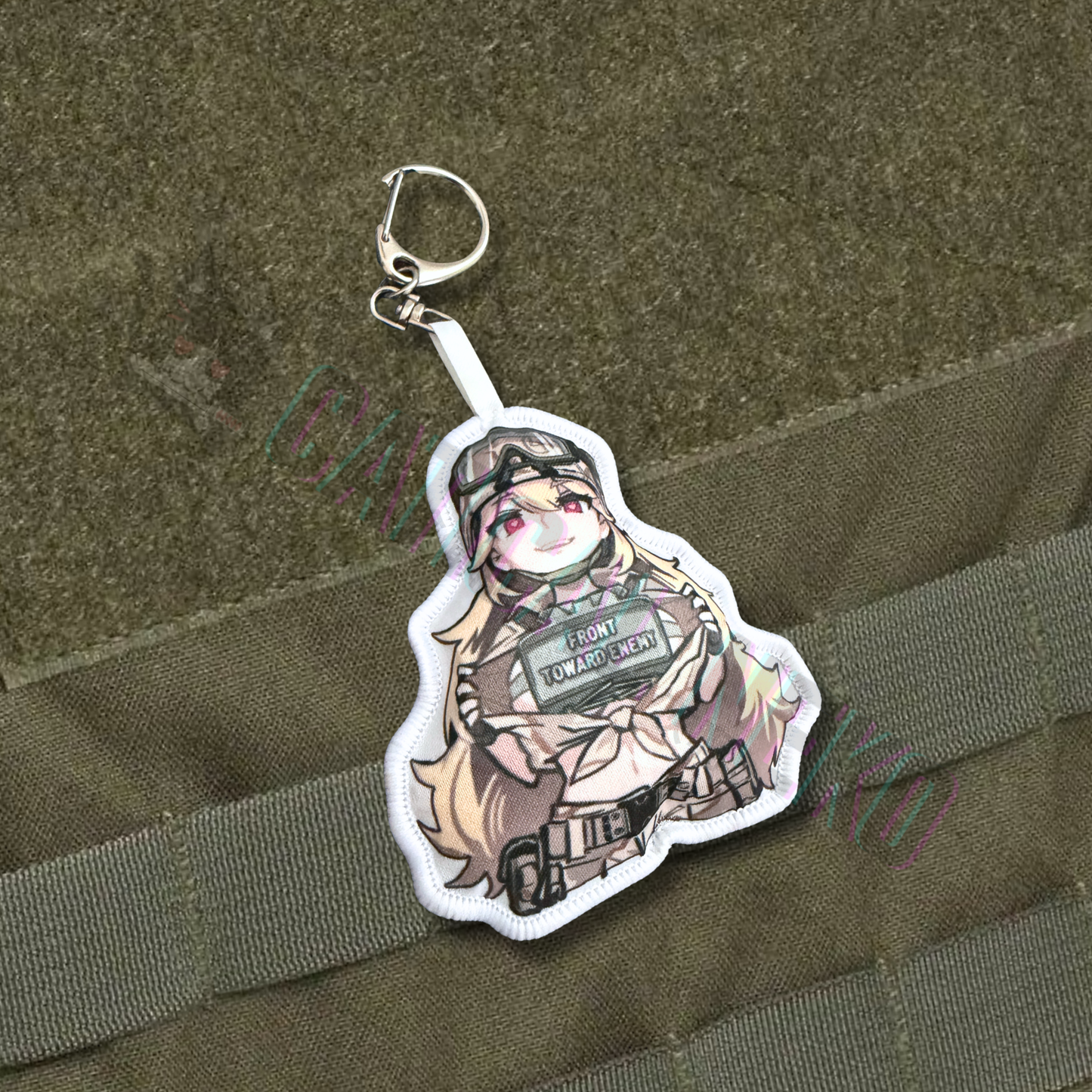 Anime Plush Keychain Charm - Front Towards Enemy - Claymore - Desert Storm