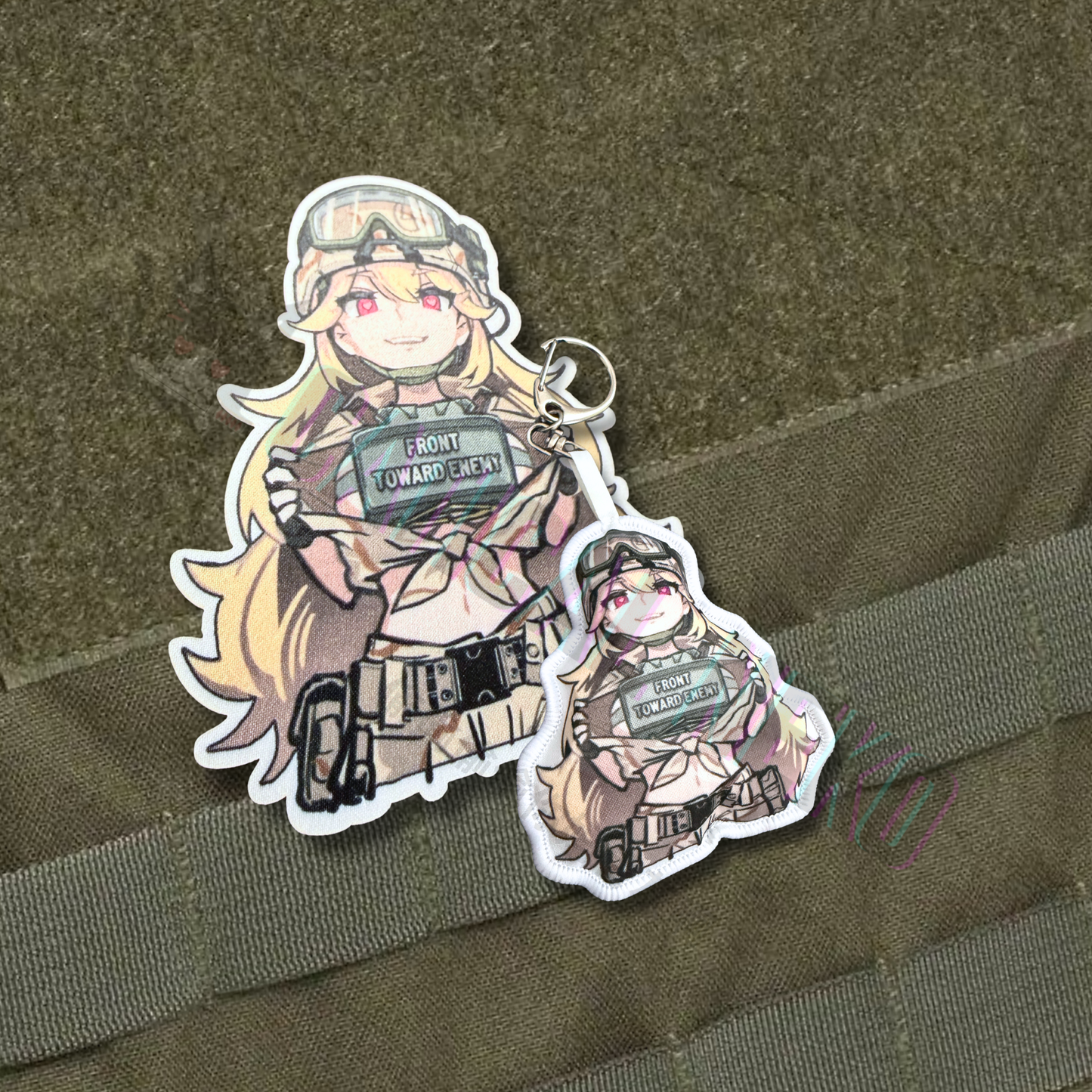 Anime Plush Keychain Charm - Front Towards Enemy - Claymore - Desert Storm