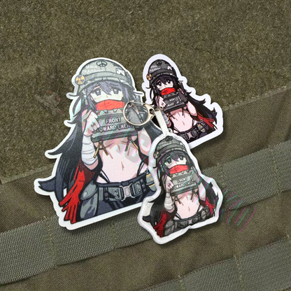 Anime Plush Keychain Charm - Front Towards Enemy - Claymore - Vietnam War