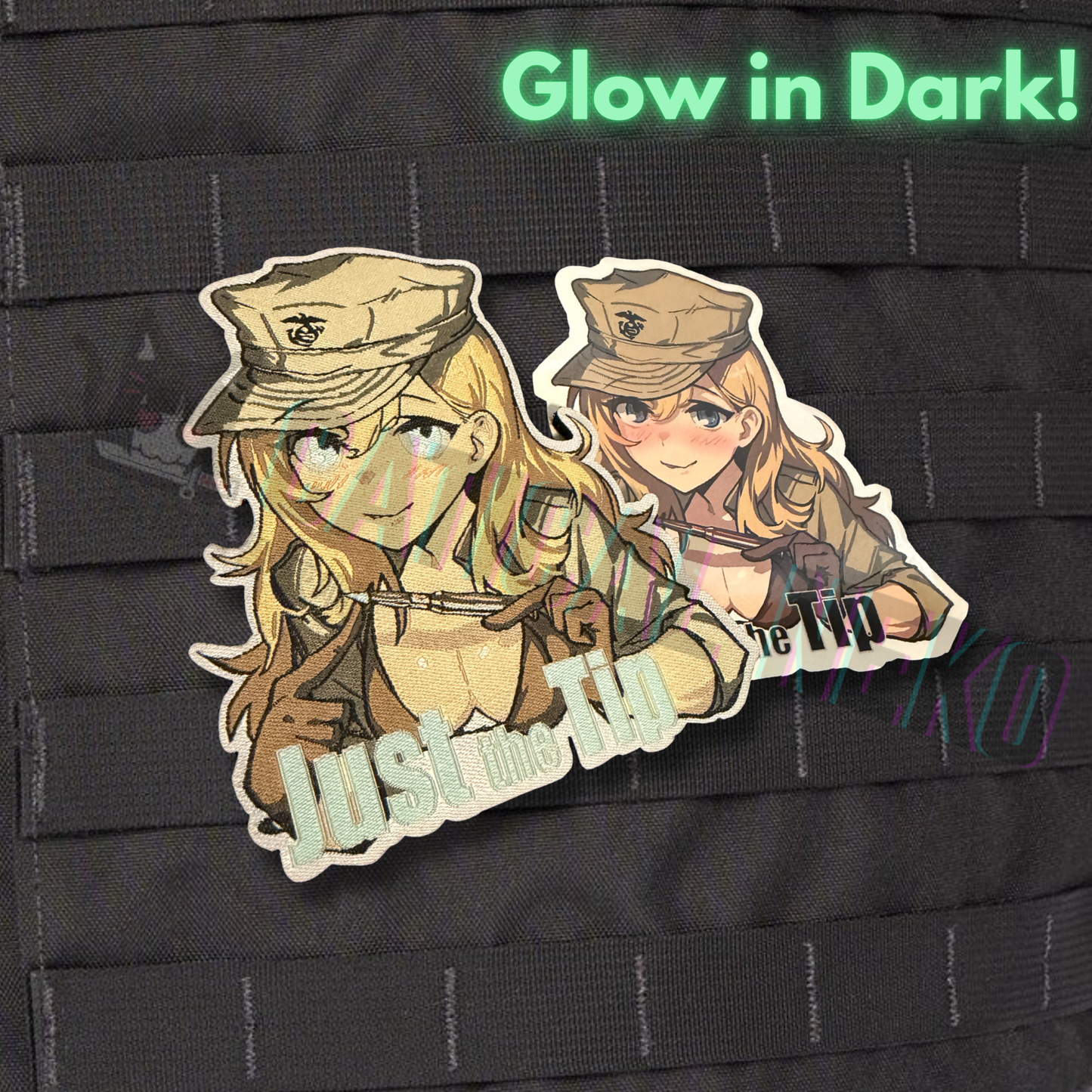 Anime Morale Patch - Just the Tip -  Glow in Dark