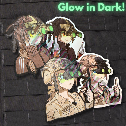 Anime Morale Patch - NVG Girl USA - Glow In Dark
