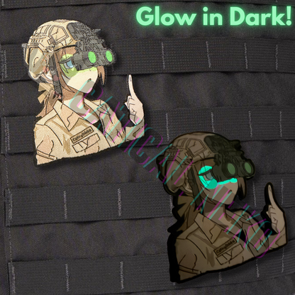 Anime Morale Patch - NVG Girl USA - Glow In Dark
