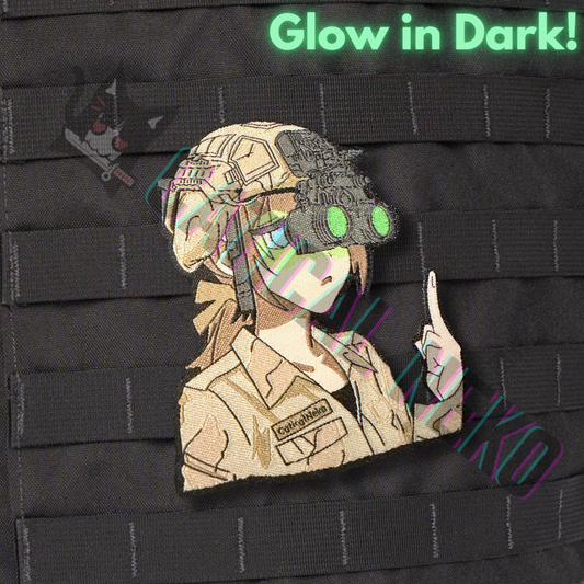 Anime Morale Patch - NVG Girl USA - Glow In Dark
