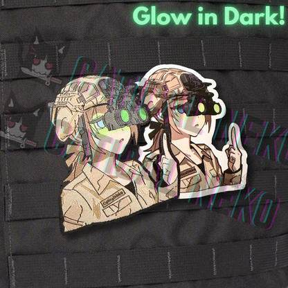 Anime Morale Patch - NVG Girl USA - Glow In Dark