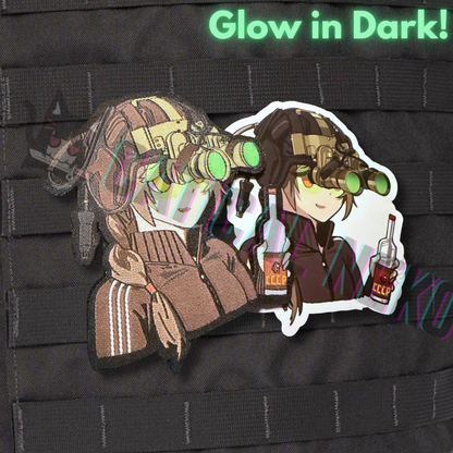 Anime Morale Patch - NVG Girl USSR - Glow In Dark