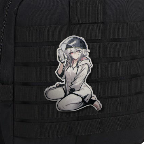 Anime Velcro Patch - Soda Can Girl - Helmet Version