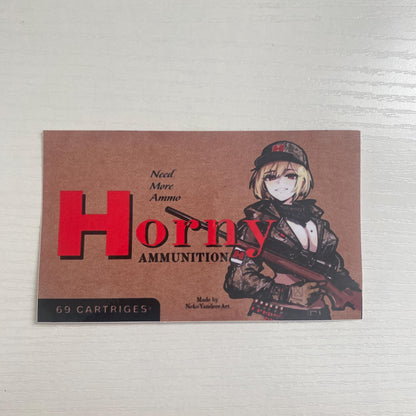 Horny Ammo Custom Anime Stickers for Car / Laptop / Airsoft //Waterproof Anime Decal