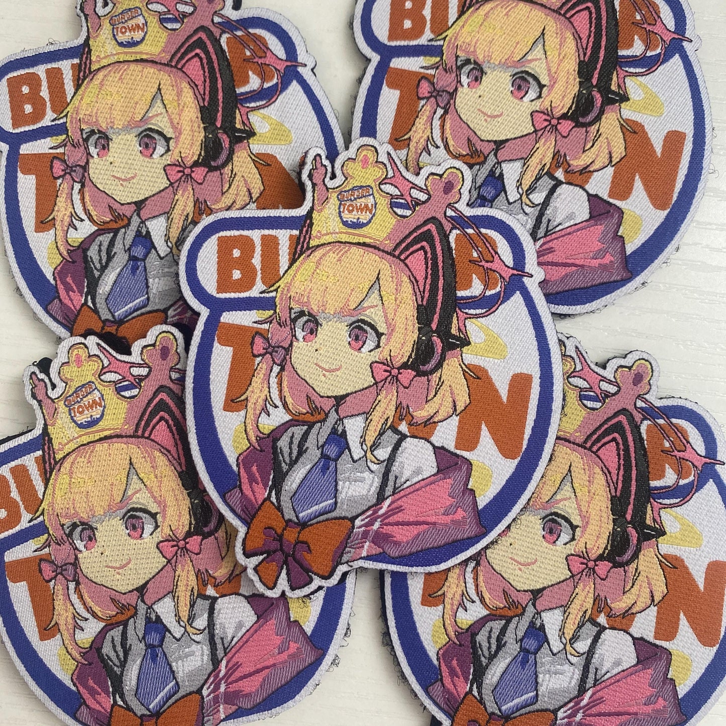 Anime Velcro Patch - Momoi Burger King Parody - Blue Archive