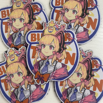 Anime Velcro Patch - Momoi Burger King Parody - Blue Archive