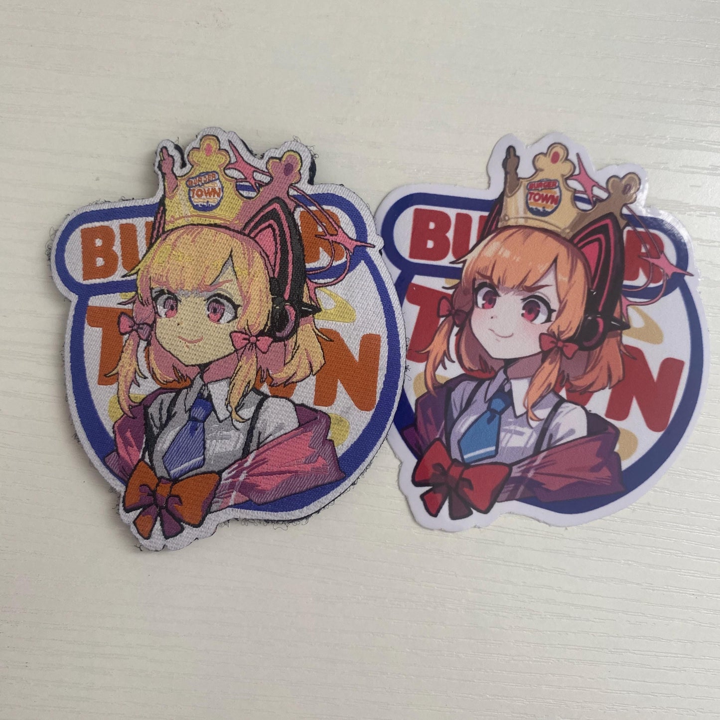 Anime Velcro Patch - Momoi Burger King Parody - Blue Archive