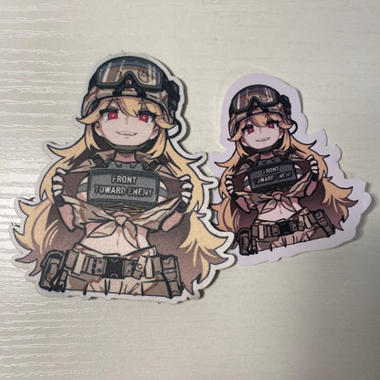 Custom Anime Stickers - Front Towards Enemy - Claymore - Desert Storm